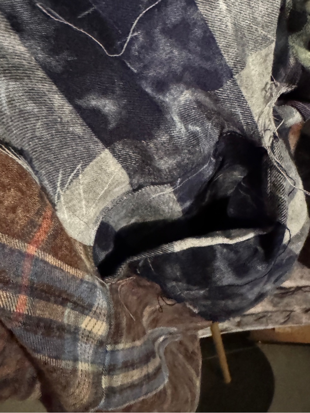 Blue Velvet - Plaid Block Hoodie - Purple Plaid - XL - NWOT - Picture 5 of 11